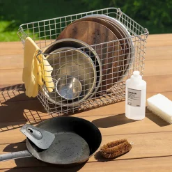 Muji Panier en fil d'acier inoxydable L37X P26X H24cm