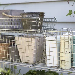 Sale Muji Panier en fil d'acier inoxydable L37X P26 XH8 cm