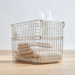 Online Muji Panier en fil d'acier inoxydable L37X P26X H12cm