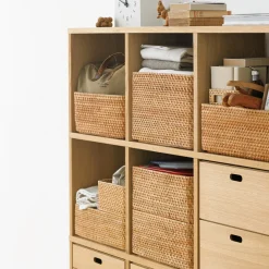 Hot Muji Panier en rotin L26x P36X H24cm