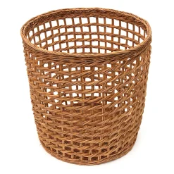 Clearance Muji Panier rond en rotin à tissage ouvert L