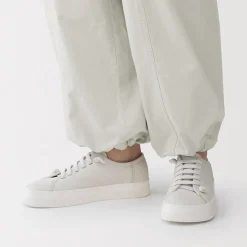 Sale Muji Pantalon à cordon de serrage en toile de coton léger pour femme