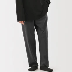 Sale Muji Pantalon à cordon en coton lisse unisexe