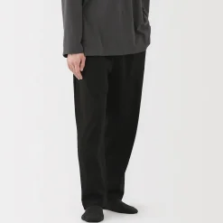 Sale Muji Pantalon à cordon en coton lisse unisexe