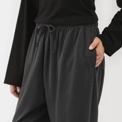 Sale Muji Pantalon à cordon en coton lisse unisexe