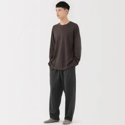 Sale Muji Pantalon à cordon en coton lisse unisexe