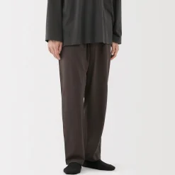 Sale Muji Pantalon à cordon en coton lisse unisexe