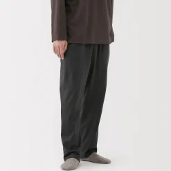 Sale Muji Pantalon à cordon en coton lisse unisexe