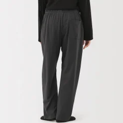 Sale Muji Pantalon à cordon en coton lisse unisexe