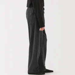 Sale Muji Pantalon à cordon en coton lisse unisexe