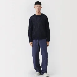Muji Pantalon aux genoux renforcés en toile de coton pour homme