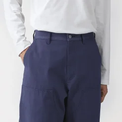 Muji Pantalon aux genoux renforcés en toile de coton pour homme