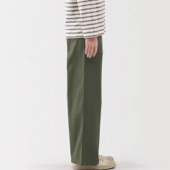 Discount Muji Pantalon avec motif de chevrons en coton pour femme