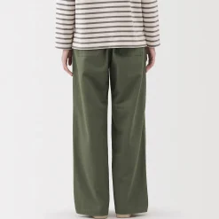 Discount Muji Pantalon avec motif de chevrons en coton pour femme