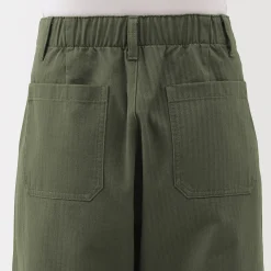 Discount Muji Pantalon avec motif de chevrons en coton pour femme