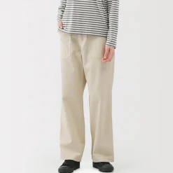 Discount Muji Pantalon avec motif de chevrons en coton pour femme