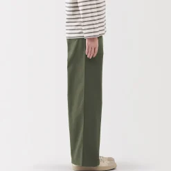 Discount Muji Pantalon avec motif de chevrons en coton pour femme