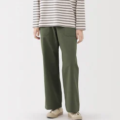 Discount Muji Pantalon avec motif de chevrons en coton pour femme