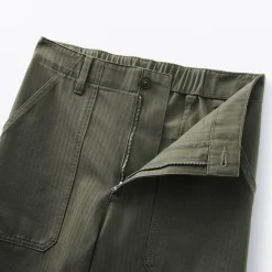 Discount Muji Pantalon avec motif de chevrons en coton pour femme