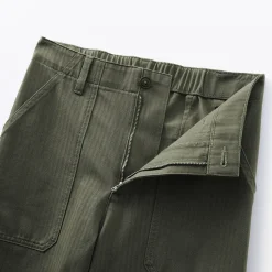 Discount Muji Pantalon avec motif de chevrons en coton pour femme