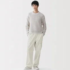 Clearance Muji Pantalon cargo à coupe Easy Fit en toile de coton léger pour homme