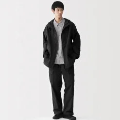 Clearance Muji Pantalon cargo à coupe Easy Fit en toile de coton léger pour homme