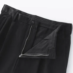New Muji Pantalon Chino à pinces en coton stretch coupe wide homme