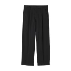 Muji Pantalon Chino à pinces en coton stretch coupe wide homme