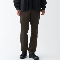 Sale Muji Pantalon Chino en coton stretch coupe slim homme ‐ Longueur 82cm Beige