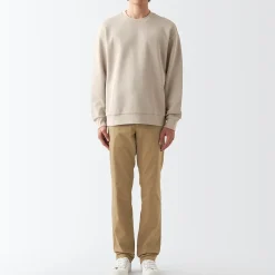 Sale Muji Pantalon Chino en coton stretch coupe slim homme ‐ Longueur 82cm Beige