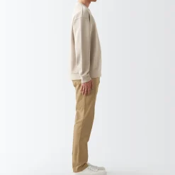 Sale Muji Pantalon Chino en coton stretch coupe slim homme ‐ Longueur 82cm Beige