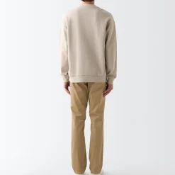 Sale Muji Pantalon Chino en coton stretch coupe slim homme ‐ Longueur 82cm Beige