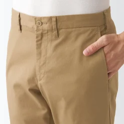 Sale Muji Pantalon Chino en coton stretch coupe slim homme ‐ Longueur 82cm Beige