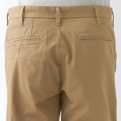 Sale Muji Pantalon Chino en coton stretch coupe slim homme ‐ Longueur 82cm Beige