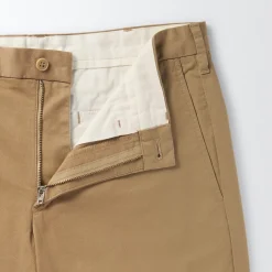 Sale Muji Pantalon Chino en coton stretch coupe slim homme ‐ Longueur 82cm Beige