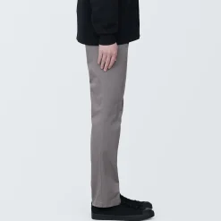 Discount Muji Pantalon Chino en coton stretch coupe slim pour homme Brun Grisâtre