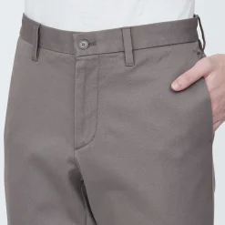 Discount Muji Pantalon Chino en coton stretch coupe slim pour homme Brun Grisâtre