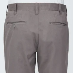 Discount Muji Pantalon Chino en coton stretch coupe slim pour homme Brun Grisâtre