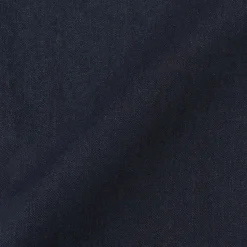 Muji Pantalon Chino Indigo à pinces en coton stretch coupe wide homme Bleu marine foncé