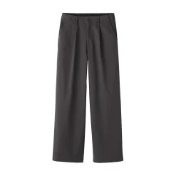 New Muji Pantalon chino long à pinces en coton coupe large pour femme