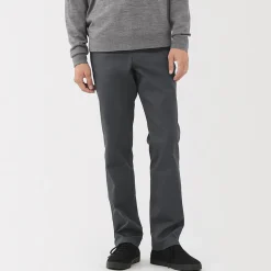 Sale Muji Pantalon Chino long en coton stretch coupe slim pour homme