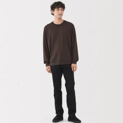 Sale Muji Pantalon Chino long en coton stretch coupe slim pour homme