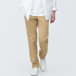 Sale Muji Pantalon Chino long en coton stretch coupe slim pour homme