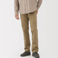 Sale Muji Pantalon Chino long en coton stretch coupe slim pour homme