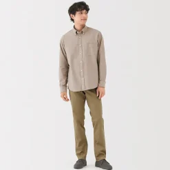 Sale Muji Pantalon Chino long en coton stretch coupe slim pour homme