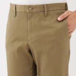 Sale Muji Pantalon Chino long en coton stretch coupe slim pour homme