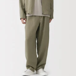 Sale Muji Pantalon confortable en lin et lyocell pour homme