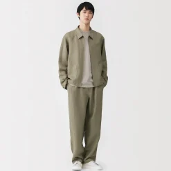 Sale Muji Pantalon confortable en lin et lyocell pour homme