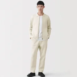 Best Muji Pantalon confortable en maille côtelée Milano de coton pour homme