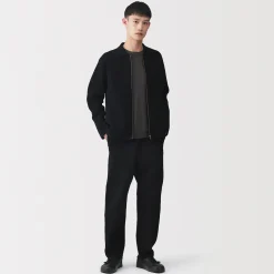 Best Muji Pantalon confortable en maille côtelée Milano de coton pour homme
